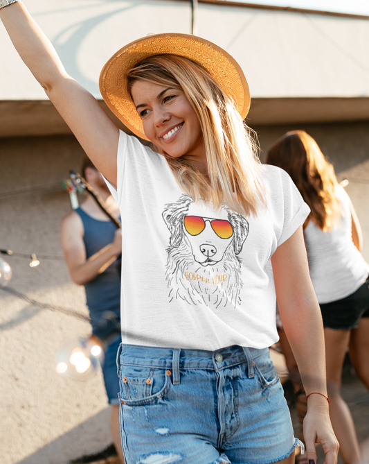 Happy Golden Hour! This cotton t-shirt is perfect for trying to catch that golden lighting with your golden retriever! Perfect gift for that golden lover in your life.