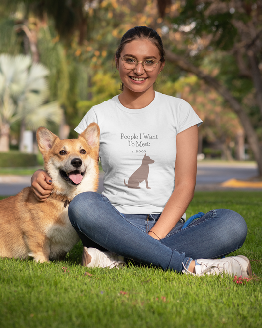 Dogs are way better than people. This funny dog cotton t-shirt is perfect for every dog lover. Designed with a high quality cotton that is extremely soft and cozy. Add this piece to your closet and watch your list of dog friends skyrocket, we promise.